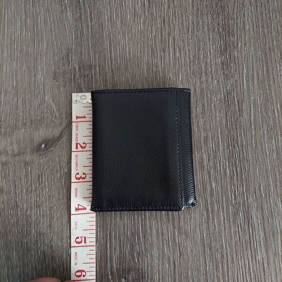 Mens Black Trifold Leather Wallet - Picture 8 of 8